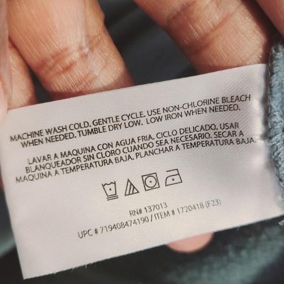 Orvis | Women's Green/Blue V-Neck Dropped Shoulders Sweatshirt (Size XL) - Picture 6 of 12